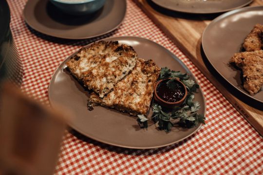 A frittata on a plate