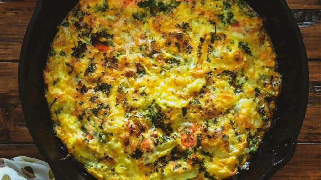 Chicken broccoli fritatta