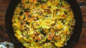 Chicken broccoli fritatta